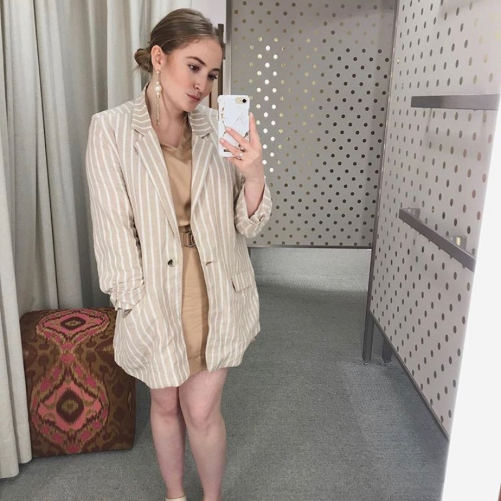 Oak + Fort peachy dress